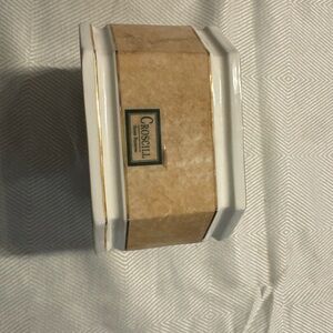 Croscill Tan and White Decorative Box